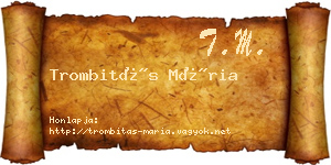Trombitás Mária névjegykártya